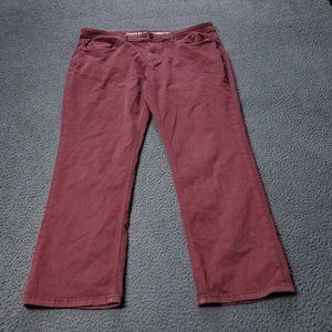 Buffalo Slim Fit Stretch Pants Mens 38x30 Cotton Denim Burgundy